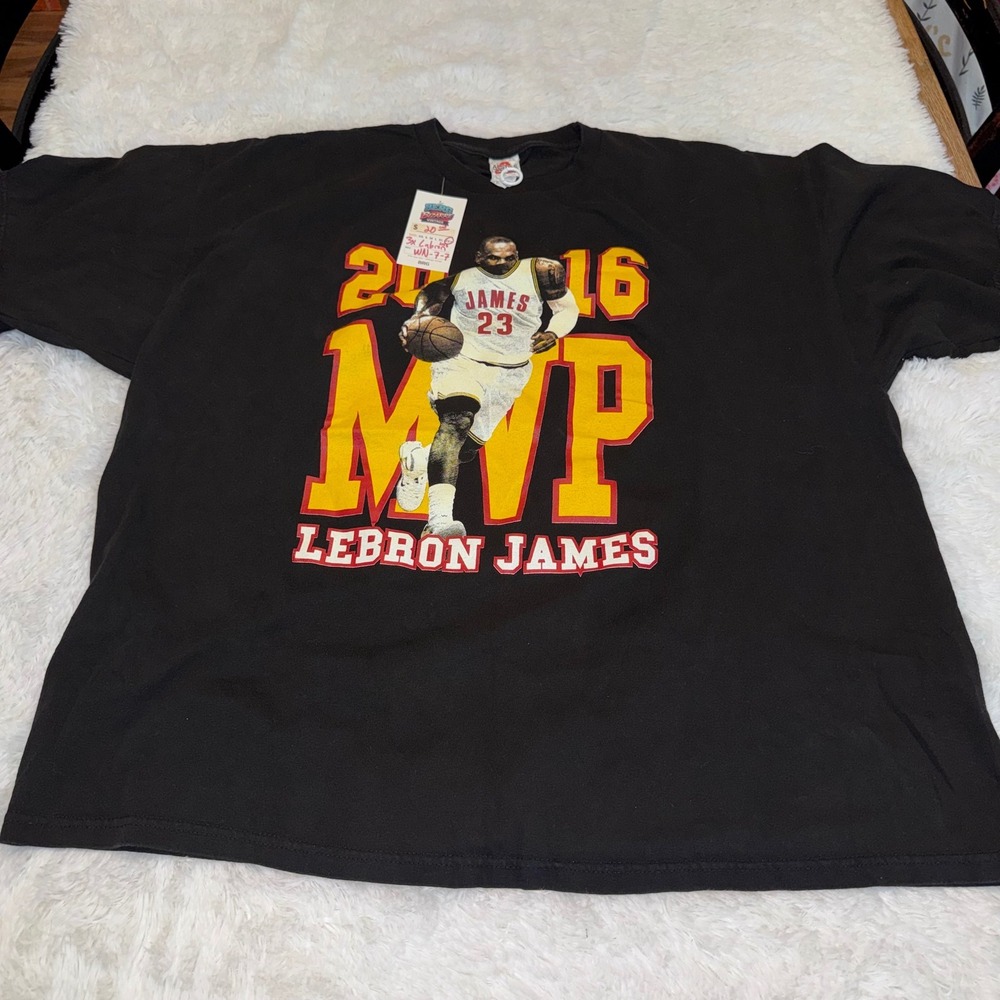Alstyle LeBron James 2016 MVP T-Shirt Mens 3XL Black Excellent Graphic Tee 23